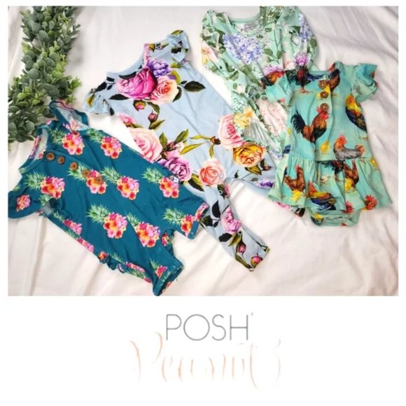 Posh Peanut Other - POSH PEANUT BUNDLE OF 4 ONE PIECE OUTFITS